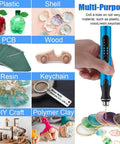 3 Speed Cordless Mini Drill Pen Kit With 10 Drill Bits Rechargeable Electric Hand Drill Pin Vise For Jewelry Making and Resin Crafts Pro Grade For Wood Plastic And Keychain DIY Projects In Blue