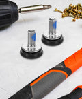 Get A Real Tough Set Of 10 Pcs Yardwe Steel Center Shaft Screws For Your Bike Crankset That Keep Rust Away And Secure Tight Fit In Any Bad Weather Condition For Smooth Riding Action - steel screws and tools on a work surface.