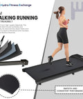 Woman jogging on treadmill with Wide Running Belt For Treadmills 18 Inch By 104 Inch With Phenomenal Grip, multi-layer design