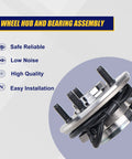 Front Wheel Bearing And Hub Assembly 2 Piece Set Fits Ford Explorer 2002-2005, Lincoln Aviator 2003-2005, Mercury Mountaineer 2002-2005 With ABS shown
