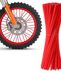 72 Piece Red Spoke Covers For Bikes And Wheelchairs, Universal Fit For 8 To 21 Inch Rims, dirt bike wheel with red spokes