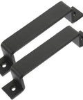 Antique Black Barn Door Handles 2 Pack Set For Garage And Gate, built tough heavy duty sliding door pulls with comfortable grip.