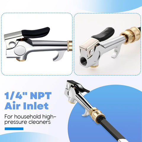 Stainless steel nozzle with 1/4 inch NPT air inlet for 16 Inch Air Filter And Radiator Cleaning Wand For High Efficiency Cooling Systems