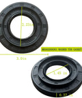 Heavy Duty Washer Tub Bearing And Seal Replacement Kit For LG Kenmore Front Load Washers showing black gasket seal with dimensions.