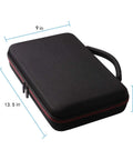 Durable EVA Hard Case For Akai MPK Mini MK3 And MPK Mini Play MK3 showing dimensions 13.5x9x2.8 inches with handle