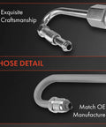 Detail of Power Steering Pressure Hose Line Assembly for Jeep Wrangler 1991-1995, showing craftsmanship in fittings and materials.