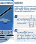 Heavy Duty 14Pc Bearing Puller Set With 5 Ton Capacity Separator Splitter Removal Of Gears Pulleys Steering Wheels Blue Pro Tool Kit Extract Stuck Items Fast Garage Car Durable Steel Build Quality Sick Tools Reliable Performance with blue case and steel puller parts