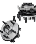 1998-2000 Ford Ranger Front Wheel Bearing Hub Assembly for 4WD with five lug and ABS sensors, fits Pulse Vacuum Hub Locks.