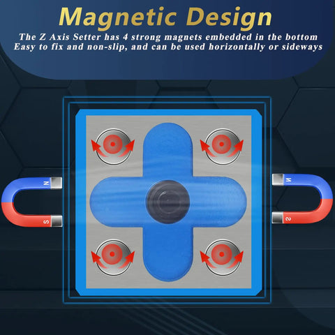 Top view of Z Axis Zero Setting Tool 0 To 0.1 Inch By 0.001 Inch Precision CNC Instrument Setter with magnetic design