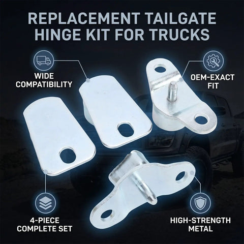 Heavy Duty Tailgate Hinge Kit For Full Size Chevy GMC Trucks 4 Piece Body Mounted Replacement With OEM 15521579 display