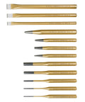 Beefy Heavy Duty 12 Piece Punch And Chisel Set Built For Real World Metalworking And Auto Repairs Including Three 8 Inch Cold Chisels
