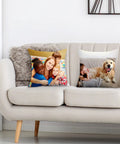 Sofa with colorful designs on Twenty Pack White Sublimation Pillow Covers 17.7 Inch By 17.7 Inch With Hidden Zipper For Heat Transfer Polyester Cushions DIY Craft Blanks No Inserts Included Bulk Pack