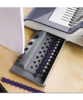 Heavy Duty Electric Comb Binding Machine 20 Sheet Punch For Classroom Organization showing comb binding setup on table