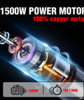 Super Durable 1100 Lb Electric Hoist Winch In 3 1 Design With 25 Ft Lifting Height And Overload Protection showing 1500w copper motor components.