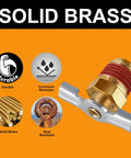 Solid brass drain valve with wing nut, corrosion and rust-resistant, Three Pack Brass Wing Style Drain Valve With Wing Nut Handle.