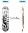 Dope Floating Skateboard Deck Display Wall Mount For Vertical Longboard Hanger with stainless steel screws, side and front views