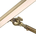 Close-up of decorative hinge on adjustable 14 inch LED picture light 4W antique brass finish 3000K warm glow