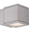 Rubix LED Outdoor Wall Light Fixture Dark Sky Friendly Single Light 3000K Warm White Brushed Aluminum IP65 Weatherproof