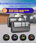 Universal Garage Door Opener Remote With Visor Clip Two Pack for LiftMaster Chamberlain Craftsman Door Openers