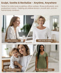 Four women representing office workers, daily body sculpting, postpartum moms, and fitness enthusiasts in a promotional image.