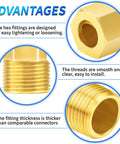 ChillWaves brass compression tube fitting, 5/8 in OD x 1/2 in NPT male 90-degree elbow, 2-pack