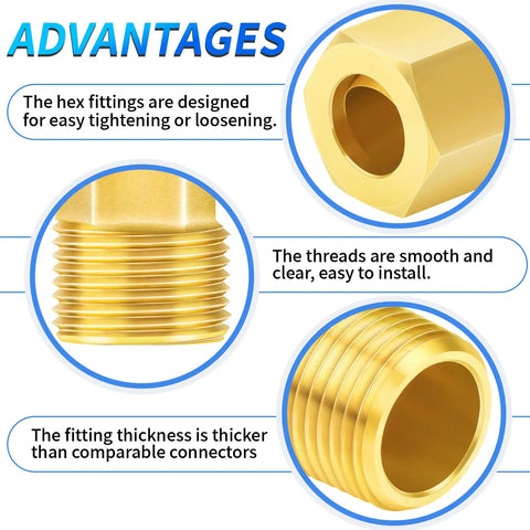 Advantages of Brass Compression Elbow Fitting One Half Inch Tube OD To One Half Inch NPT Male 90 Degree Connector