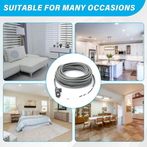 Image of 36Ft Replacement Vacuum Extension Cord For Navigator Lift Away Pro And Rotator Upright Vacuums Fits NV501 NV502.