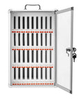 Built Different 36 Slot Cell Phone Locker With Heavy Duty Aluminum Frame And Secure Lock open view showing 36 slots for organization.