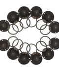 Vintage Round Drop Ring Drawer Pull Handles Set Zinc Alloy Retro Cabinet Wardrobe Door Knobs Antique Bronze 12 Pieces