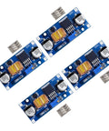 Image showing four-pack 5 Amp DC To DC Buck Converter Adjustable 4 To 38 Volt Input 1.25 To 36 Volt Output Step Down Regulator Module