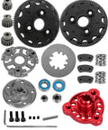 Beefed Up 48P 90T Spur Gear Set With 17T 19T 21T Pinions And Slipper Clutch Rebuild Kit Pressure Plate For 1 To 10 Rustler Stampede Bandit 2WD VXL XL5 And Slash 2WD VXL Red
