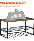 50LB capacity wooden and steel shelf of 2 Pack Power Tool Organizer Wall Mount Kit For Garage Storage