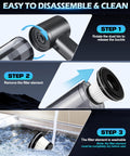 Steps to clean Cordless Handheld Car Vacuum With 15000Pa Beast Suction Brushless Motor 7 in 1 Cleaning Kit Type C Charge