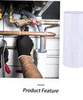 Flexible Waterproof Mending Tape For Pipes And Leaks Quick Repair Sealing Tape applied on a pipe under a sink