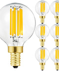 Dimmable LED Bulb E12 Candelabra, 6W 60W Equivalent, 600 Lumens, Soft White 3000K Globe Bulb, AC120V, G16.5 Base, 6 Pack