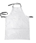 Badass Aluminized Heat Resistant Cover With Rock Solid Fireproof Safety Gear For Foundry Furnace Welding And Glass Blowing Hella Tough Heavy Duty Barbecue Bib showing gray reflective fabric with black straps.