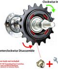 16T Single Speed Bicycle Freewheel Half By Eighth Inch Threaded Type Black Replacement Part with installation instructions
