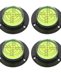 4pcs Acrylic Cylindrical Mini Spirit Level Tool for Precise Measuring with circular bubble indicators for accurate leveling.