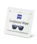 Front view of ZEISS Sunglasses Wipe single-use pre-moistened wipe packet