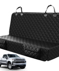 Doggo Approved Waterproof Dog Car Seat Cover For Trucks with nonslip back seat protector displayed on Chevy Silverado