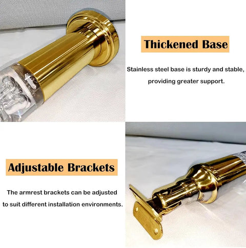 Acrylic Staircase Spindles Bundle With Killer Clear Bubble Design And Top Shelf Steel Hardware For Super Easy Indoor Outdoor Railing Install Includes Twenty Pieces And All Necessary Parts stainless steel base with clear tube and adjustable bracket.