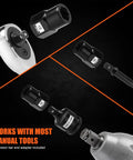 34 Piece Impact Bolt Extractor Kit For Stripped Bolts And Nuts Remover Socket Set shown with manual tool compatibility
