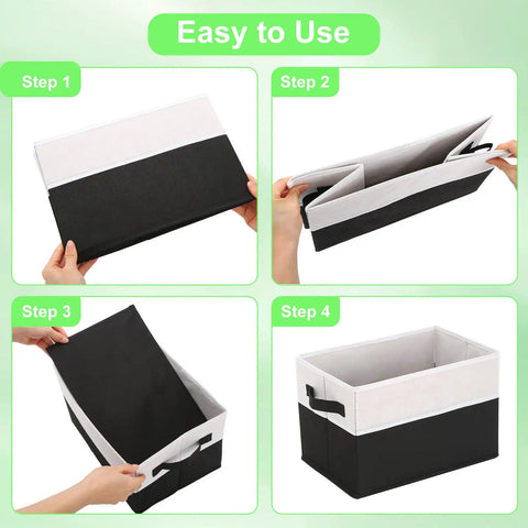 Heavy Duty Large Shelf Storage Bins Four Pack Black Collapsible Fabric Storage Baskets Foldable Closet Organizers Built Like A Tank With Hardcore Durability Rock Solid Knockout Quality