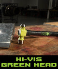 BASH 16 Inch Cross Pein Hammer With 2 Pound Head on workbench, hi-vis head, steel core handle, for carpentry and metalworking.