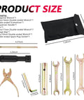 Ride Ready 8 Piece Motorcycle Tool Kit With Storage Bag Includes Wrenches Screwdriver Pliers Spark Plug Socket Set layout view