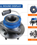 Front Wheel Hub Bearing Assembly 513121 Compatible With Cadillac DTS Eldorado Seville Chevy Impala Monte Carlo 5 Lug With ABS
