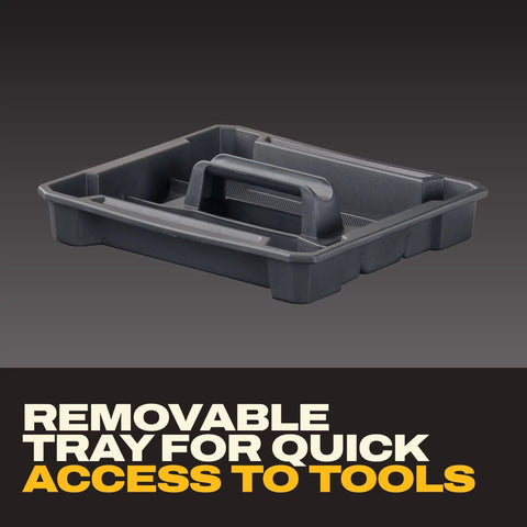 Removable tray from Extra Large TSTAK Tool Box With Removable Tray For Quick Tool Access And Water Debris Resistant Build Grab And Go Ready