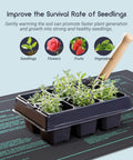Seedling Heating Mat For Seed Starting 10 x 20.75 Inch Pro Grade Waterproof Hydroponic Heating Pad with small plant tray