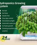 Indoor Hydroponic Garden System With 14 Pods WiFi Smart Herb Garden Kit LED Grow Light Auto Water Pump 5L Reservoir