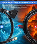 High-strength hose from Two Pack UPC Certified Salon Shampoo Bowl Sprayer Hose Kit withstands harsh temperatures.